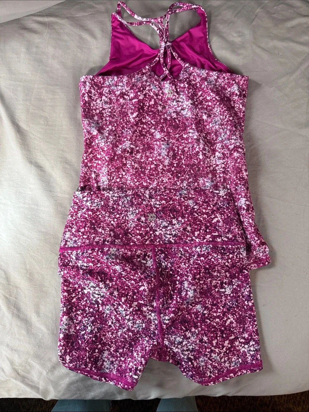 all in motion Pink Floral Print Performance Tank & Shorts Set